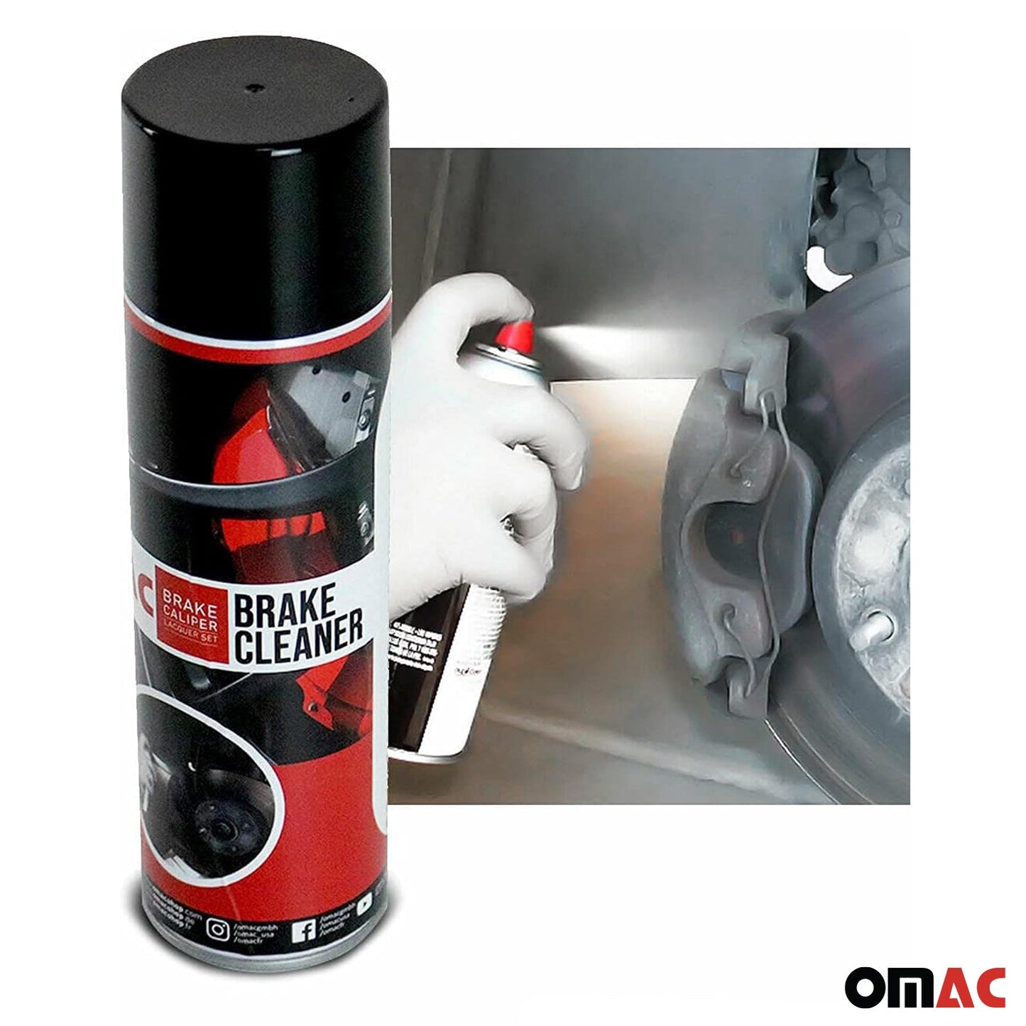 OMAC Brake Caliper Cleaner Spray ABS Disc Cleaner Easy & Quick 17 Oz 6 Pcs 96AA1001SET6