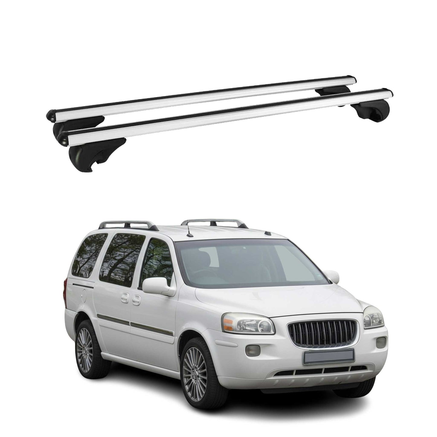 2005-2007 Buick Terraza Roof Rack Cross Bars Silver
