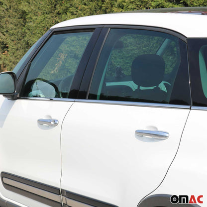 2014-2020 Fiat 500L Window Molding Trim Streamer Stainless Steel Silver 6Pcs
