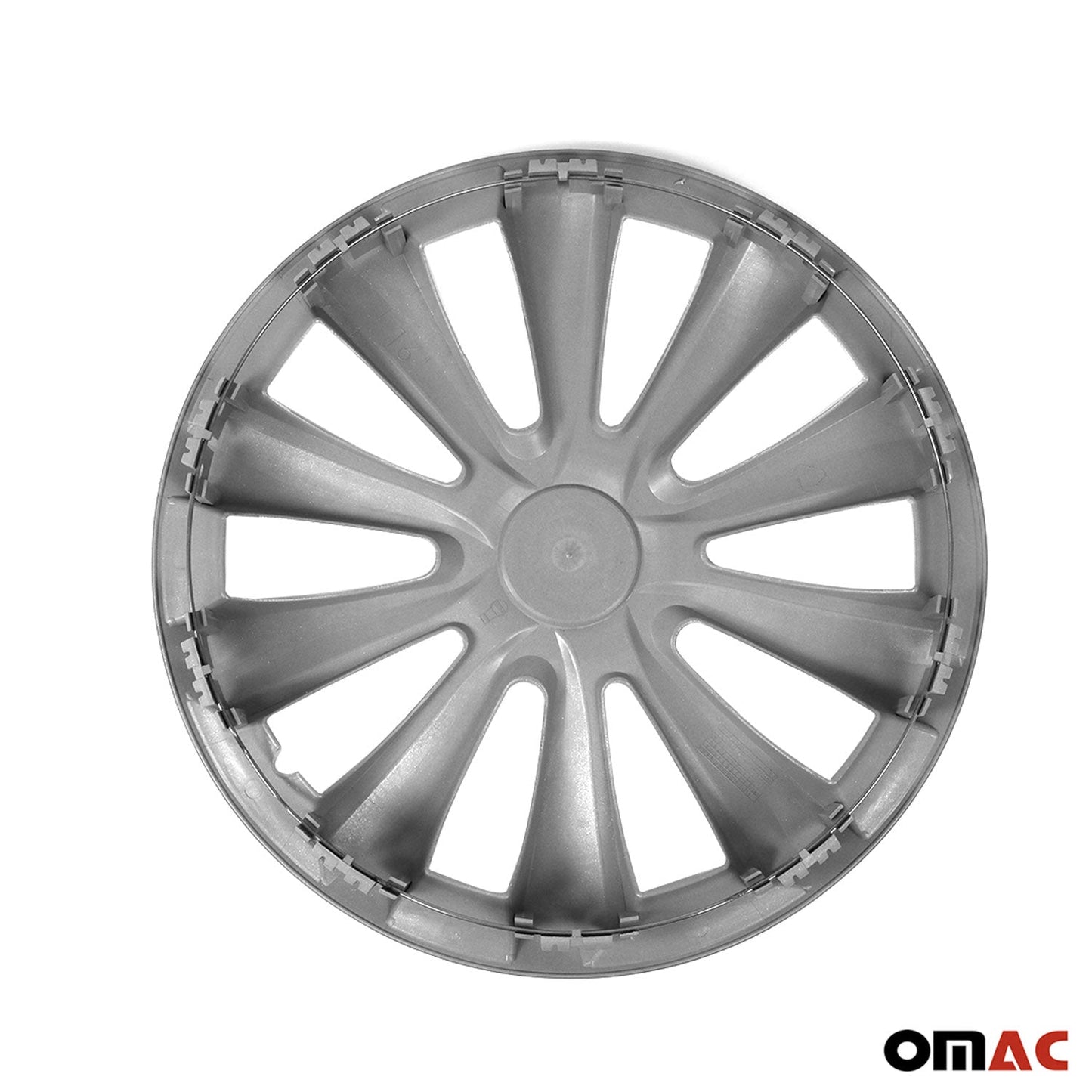 OMAC 16 Inch Wheel Covers Hubcaps for RAM Silver Gray Gloss G002352