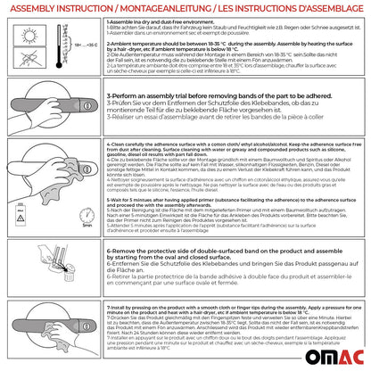 OMAC Car Door Handle Cover Protector for Opel Movano 2010-2021 Stainless Steel 10x U001773