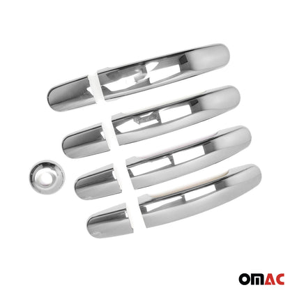 OMAC Car Door Handle Cover Protector for Ford Transit 2015-2024 Steel Chrome 8 Pcs U018936