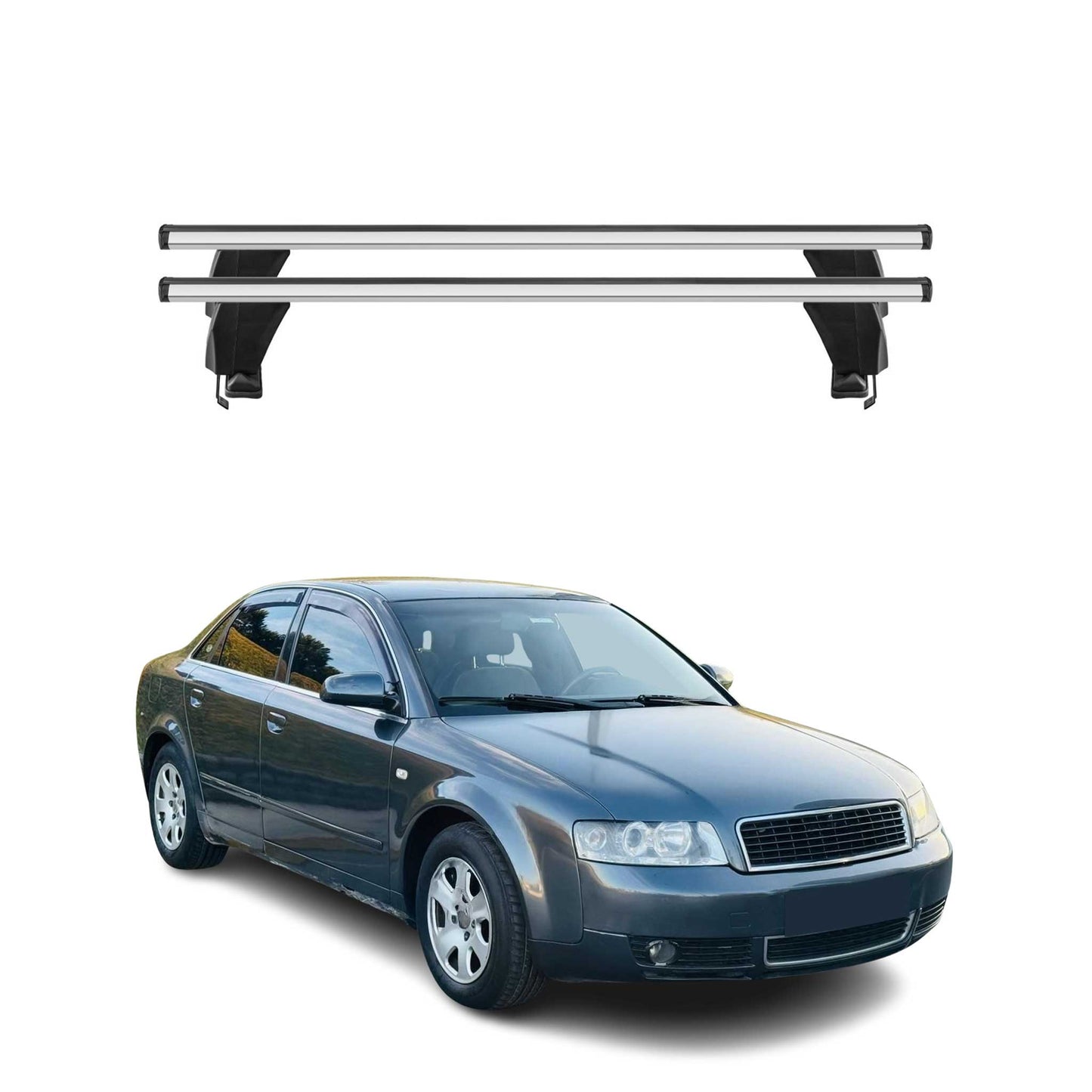 2001-2008 Audi A4 Sedan Roof Rack Cross Bars Luggage Carrier 2 Pcs
