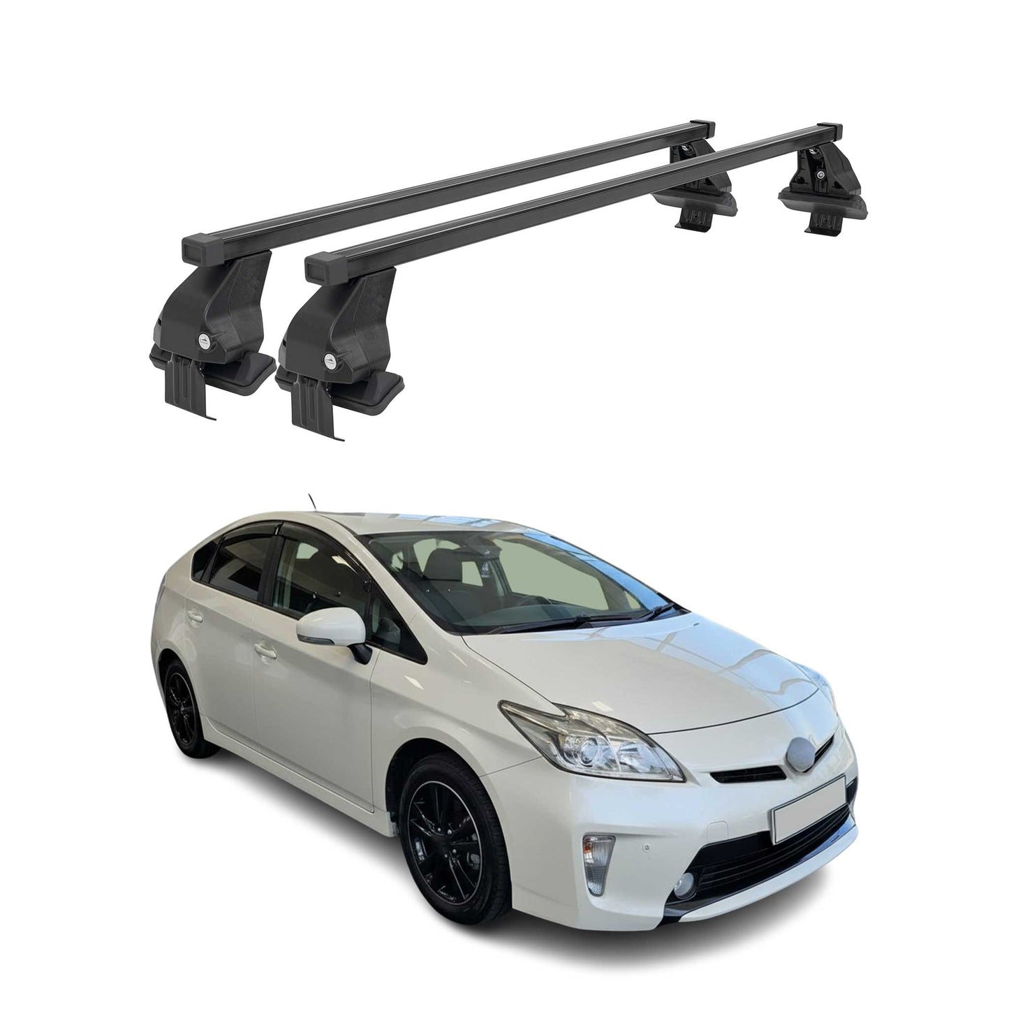 2010-2015 Toyota Prius Roof Rack Cross Bars Black