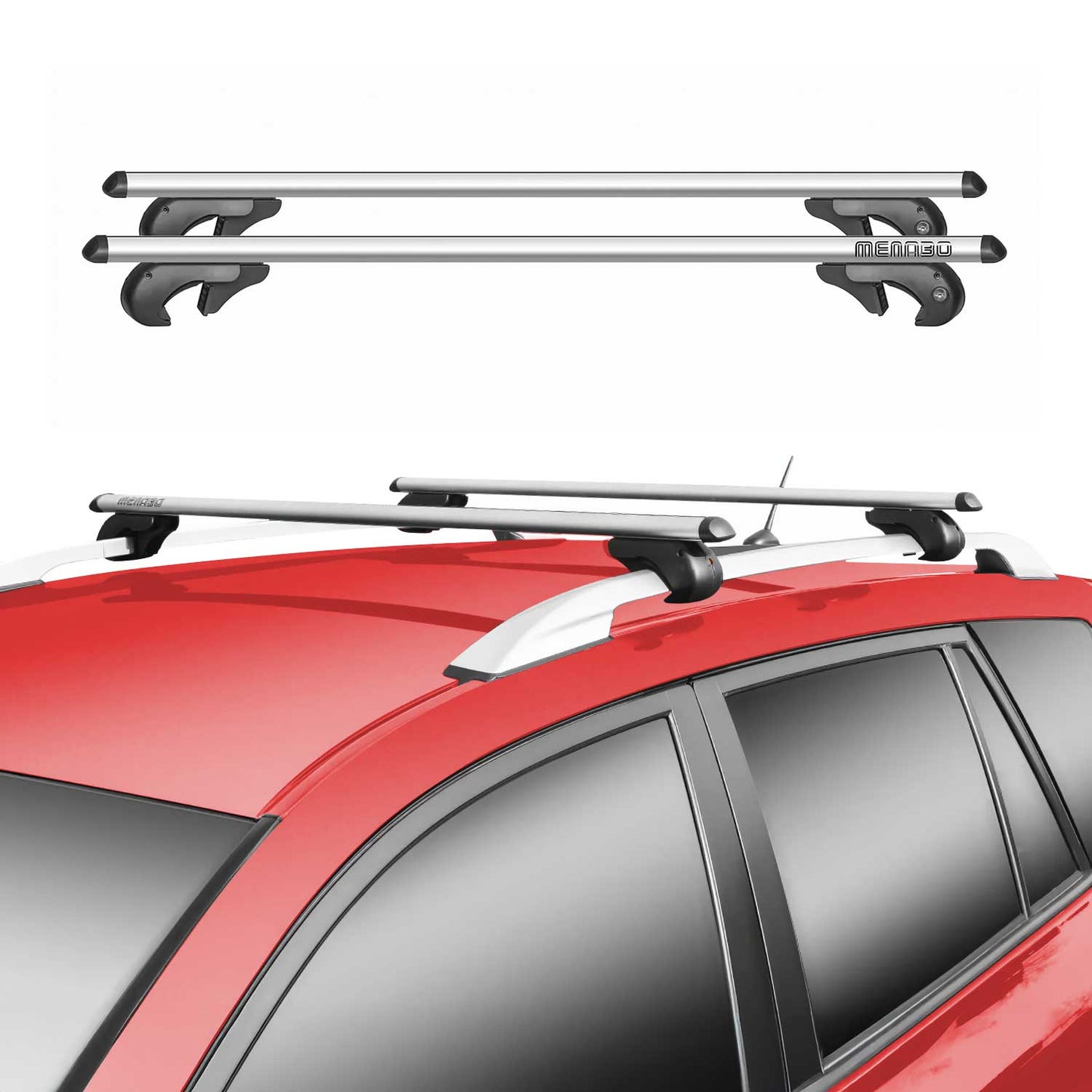 2004-2009 Cadillac SRX Roof Rack Cross Bars Black Carrier 2 Pcs