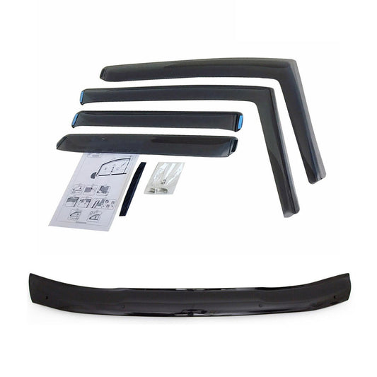 2015-2024 Jeep Renegade Set Bug Shield Hood Deflector & Window Visor Smoke