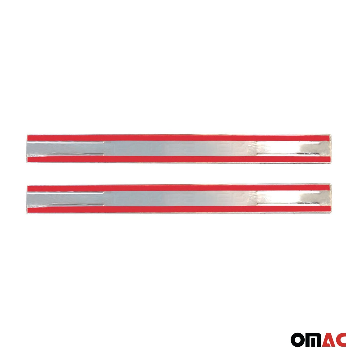 OMAC Door Sill Scuff Plate Scratch Protector for Subaru Forester 2014-2018 Steel 2x 3555620