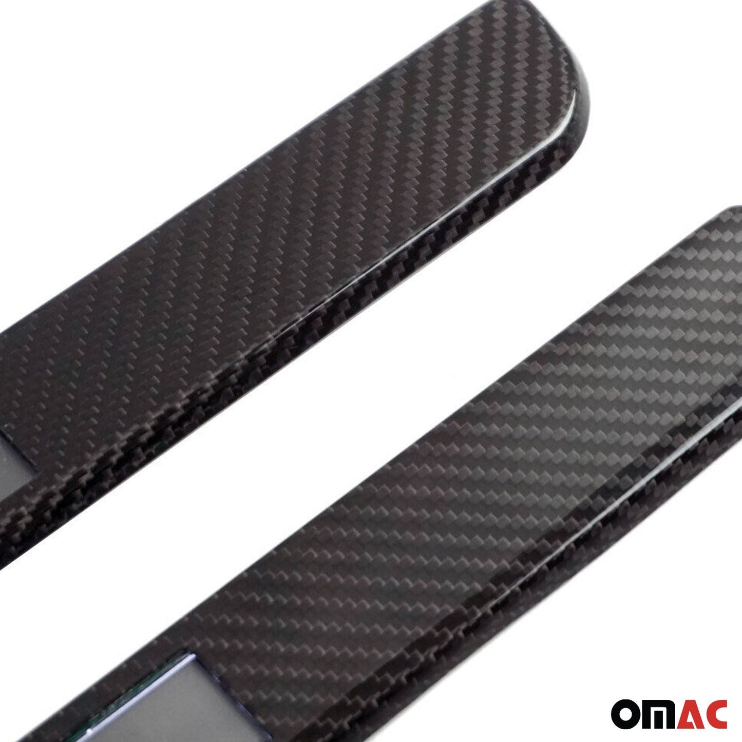 2016-2025 Mercedes AMG GT Door Sill Scuff Plate Illuminated Carbon Fiber Black 2Pcs