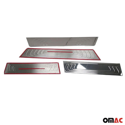 OMAC For Mercedes Metris 2016-2023 Chrome Door Sill Cover Scuff Plate S.Steel 4 Pcs 4733094N