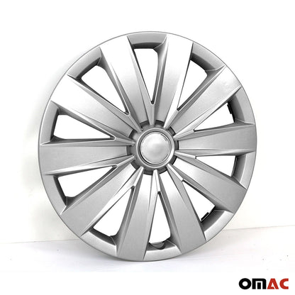 OMAC 16" Wheel Covers Hubcaps 4Pcs for Subaru Impreza Silver Gray Gloss U015836