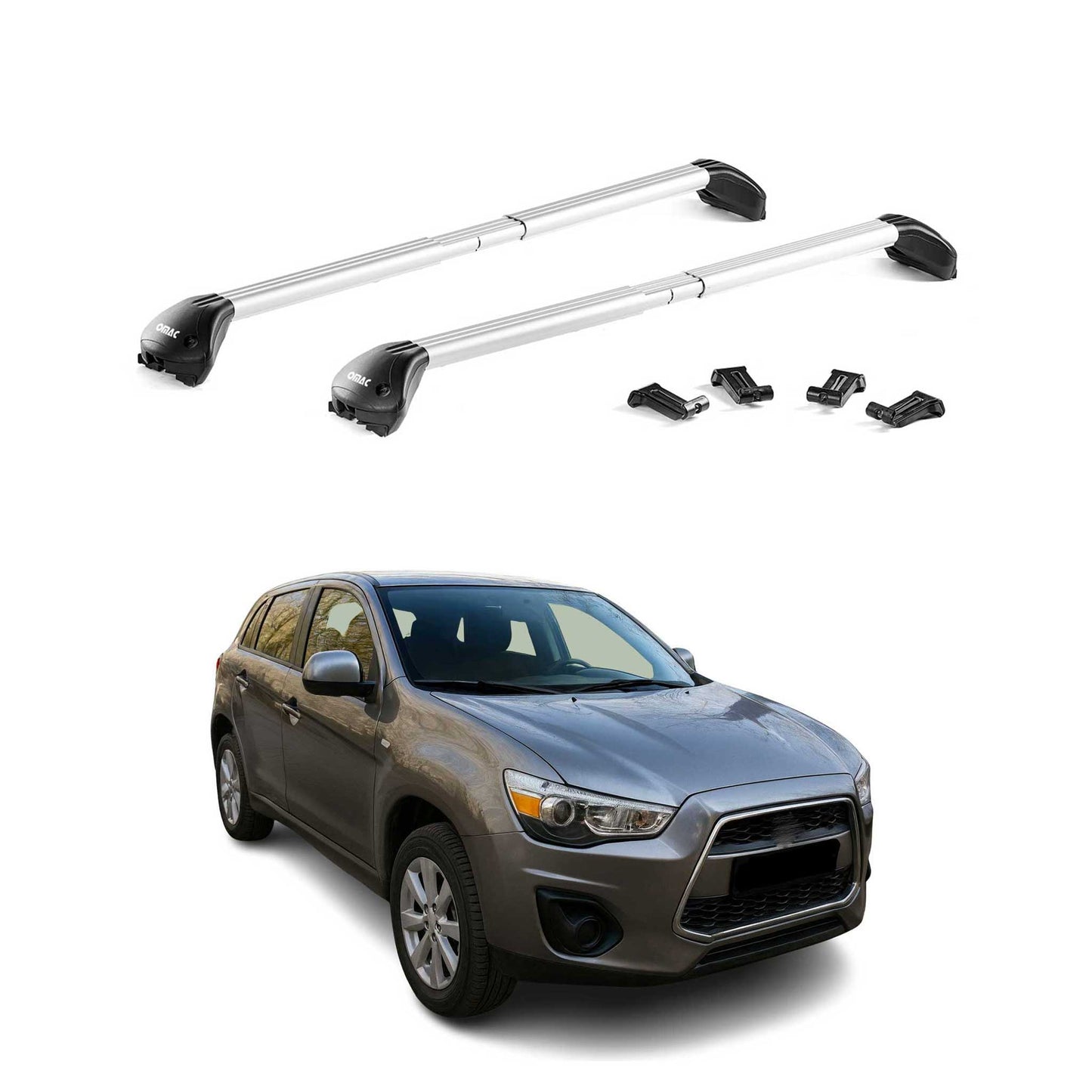 2011-2024 Mitsubishi Outlander Sport Roof Rack Cross Bars Black Luggage Carrier