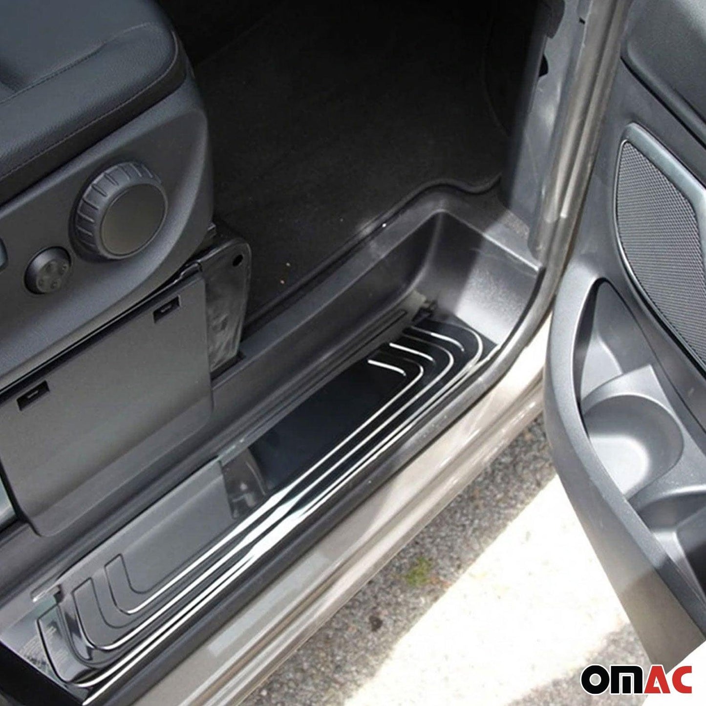 OMAC For Mercedes Metris 2016-2023 Chrome Door Sill Cover Scuff Plate S.Steel 4 Pcs 4733094N