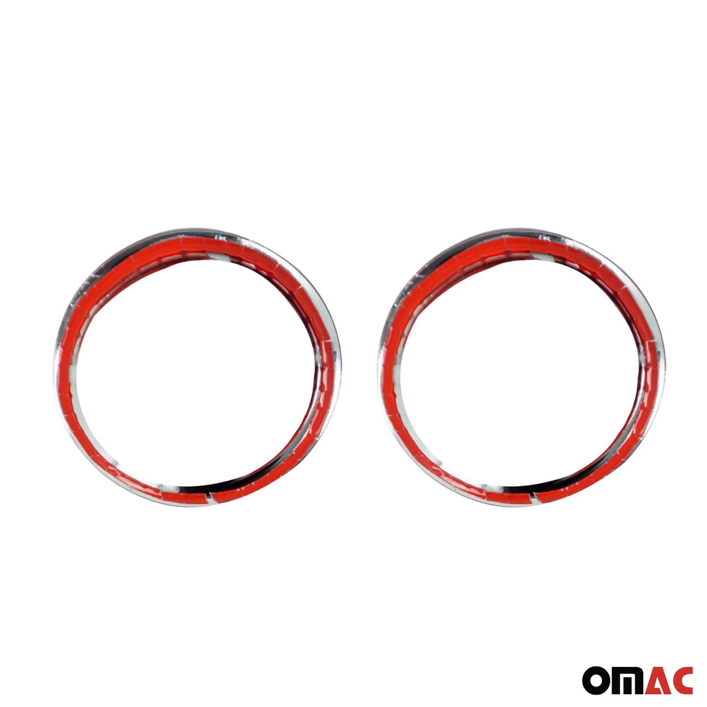 OMAC Fog Light Lamp Bezel Cover for Kia Sorento 2003-2009 Steel Silver 2 Pcs 4002103