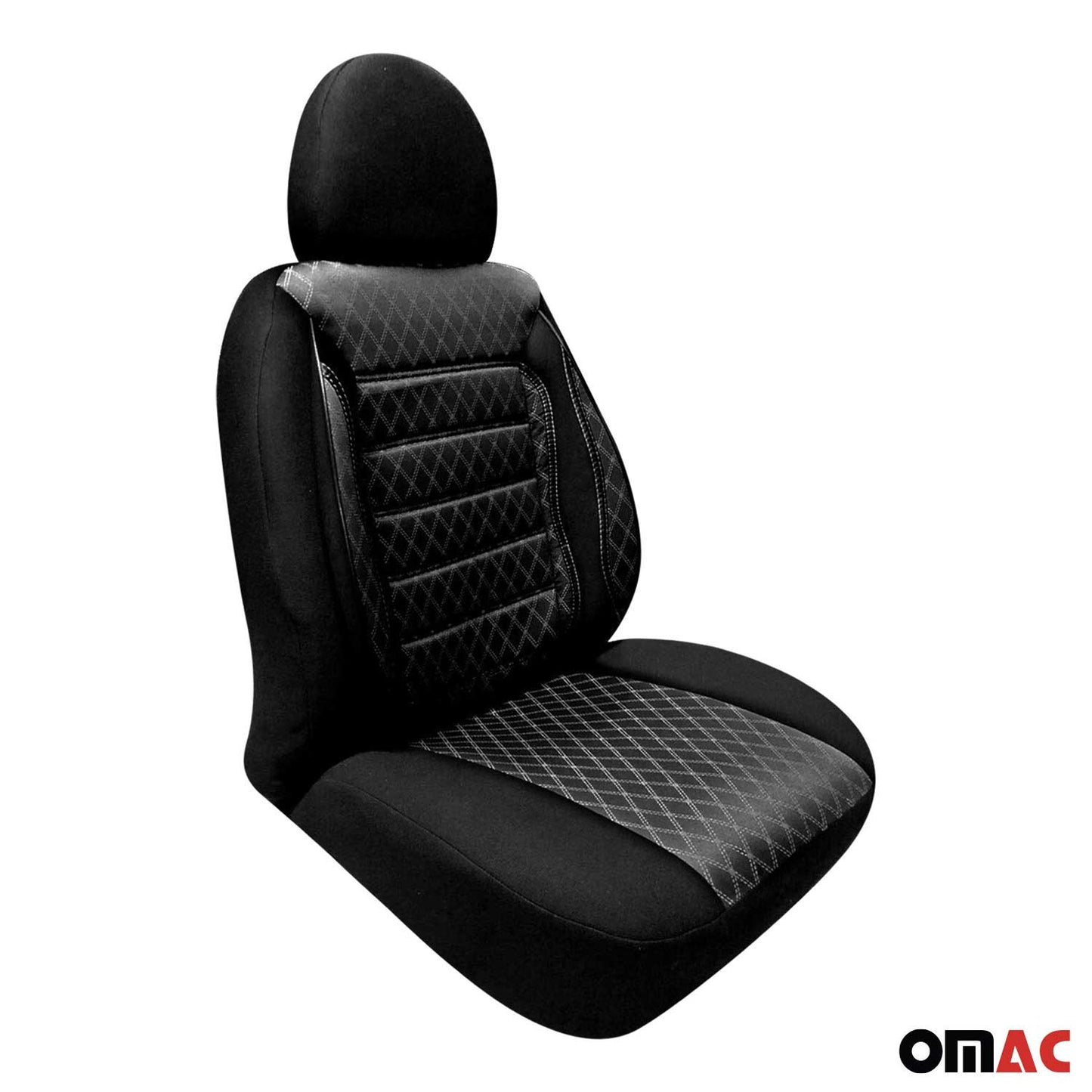 OMAC Front Car Seat Covers Protector for VW Eurovan 1993-2003 Black 2+1 Set A008514