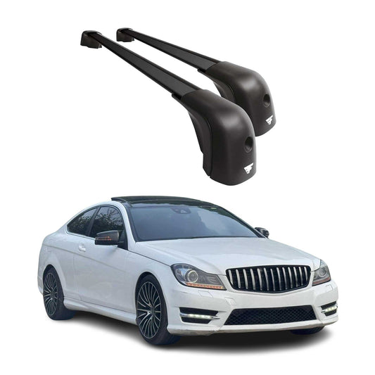 2012-2015 Mercedes C Class W204 Coupe Roof Rack Cross Bars Black