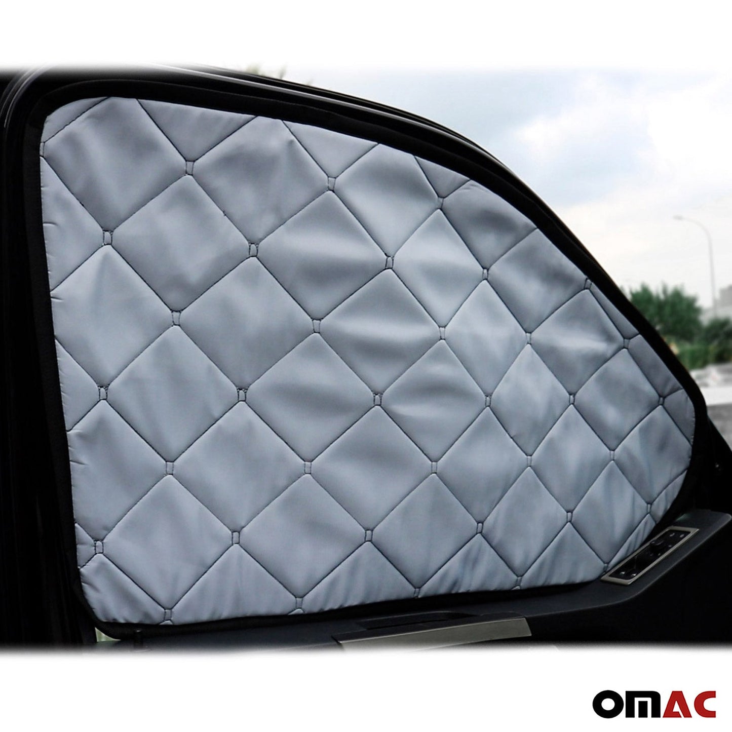 OMAC Thermal Windshield Sun Shade Magtenic for VW Eurovan 1992-2003 Black 3 Pcs '7521245