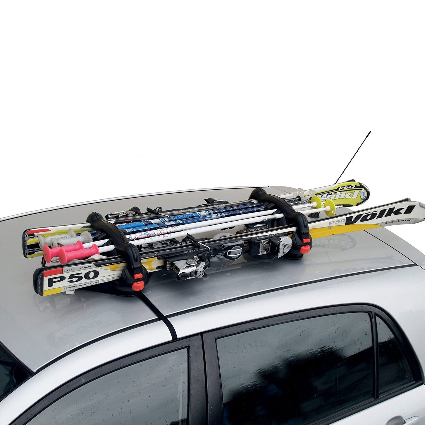 Magnetic Ski Carrier Snowboard Racks Roof Mount Car Black 2 Pcs