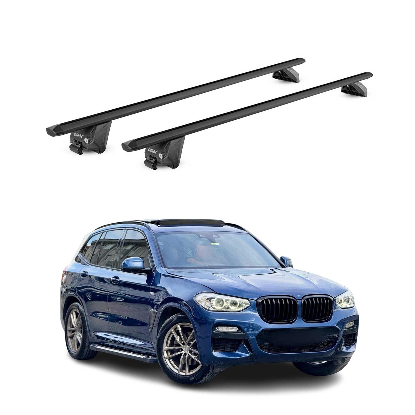 2018-2024 BMW X3 G01 Roof Rack Cross Bars Black