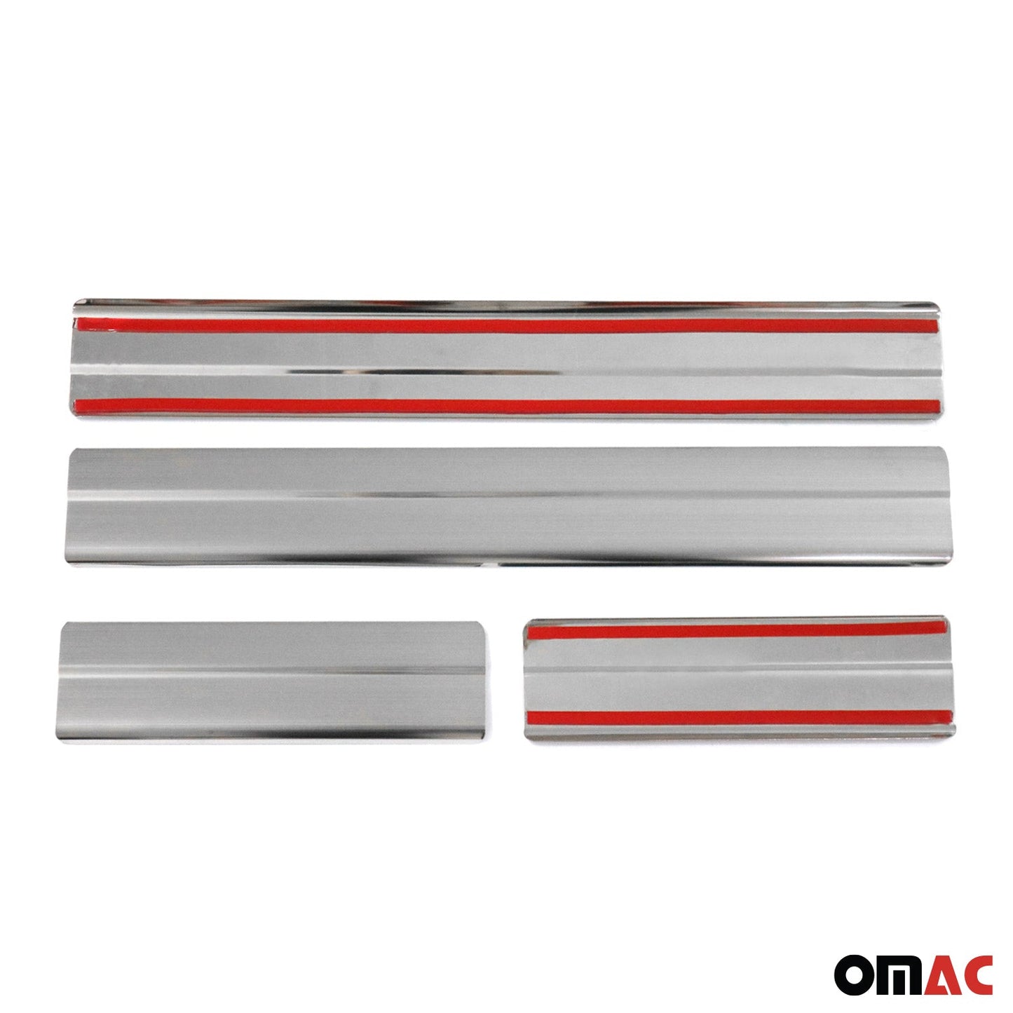 OMAC Door Sill Scuff Plate Scratch Protector for Mazda CX-5 2017-2024 Steel Silver 4x 4625091N