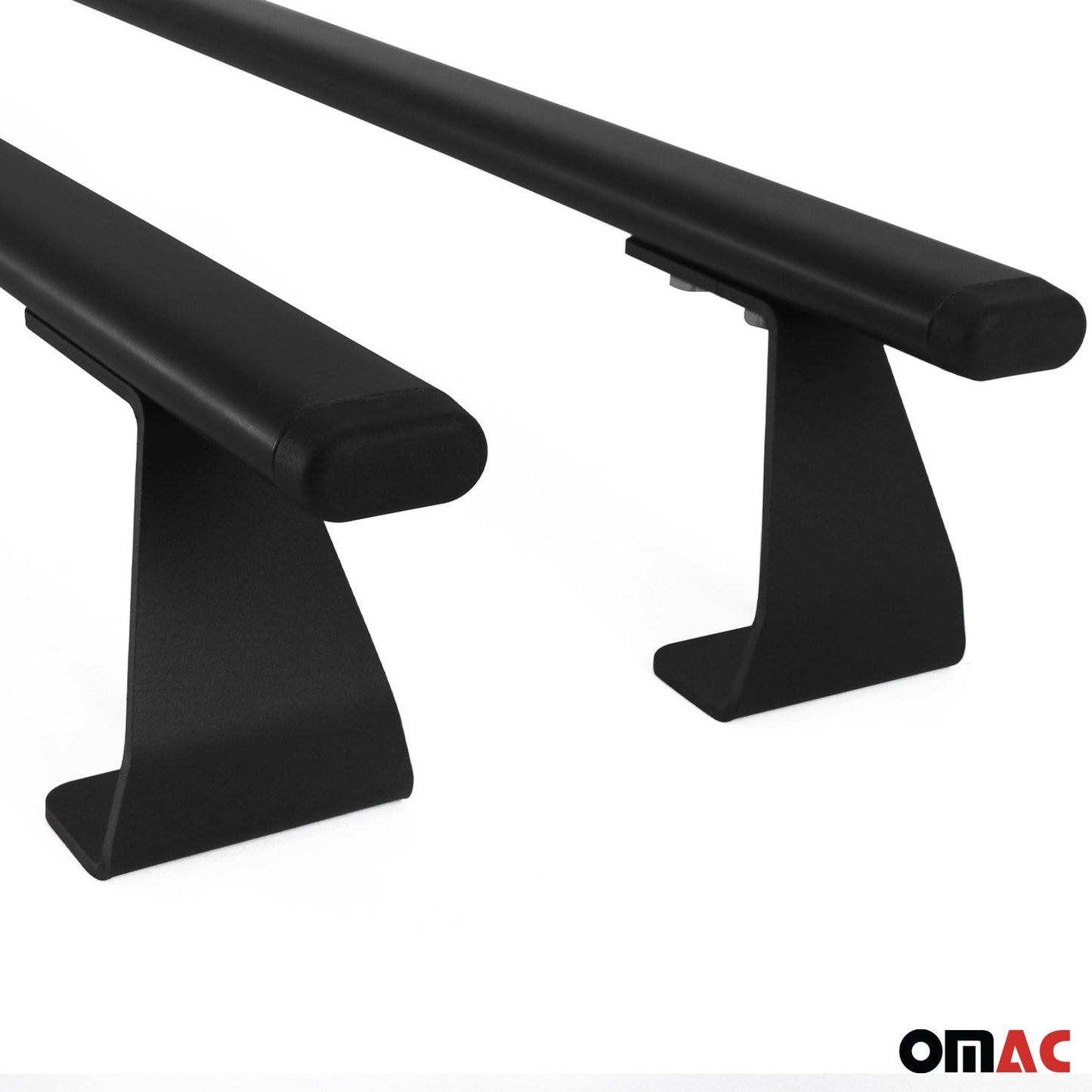 OMAC Trunk Bed Carrier Roof Racks Cross Bars for VW Caddy 2021-2024 Metal Black 2Pcs 7566910B-2