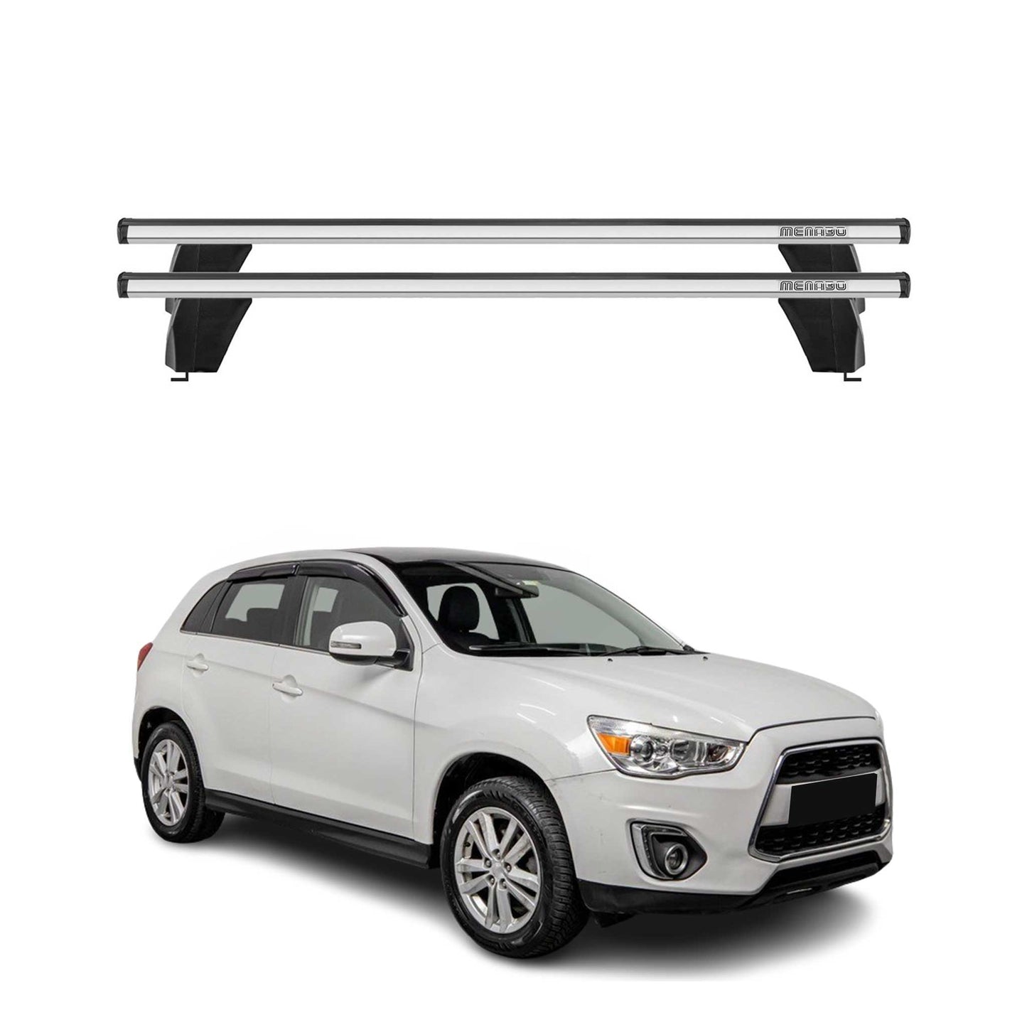 2013-2015 Mitsubishi Outlander Sport Roof Rack Cross Bars Silver