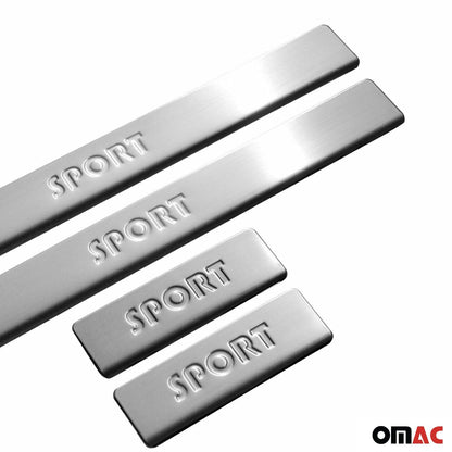 OMAC Door Sill Scuff Plate Scratch Protector for Ford Focus 2000-2004 Sport Steel 4x 2601091S