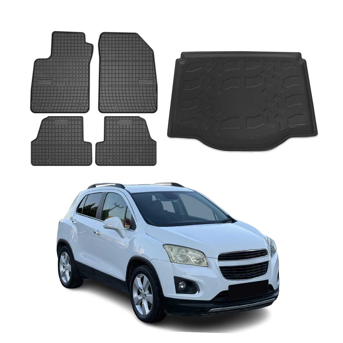 2013-2022 Chevrolet Trax Floor Mats & Cargo Liner Full Set All Weather Black