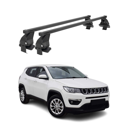 2017-2025 Jeep Compass Roof Rack Cross Bars Black