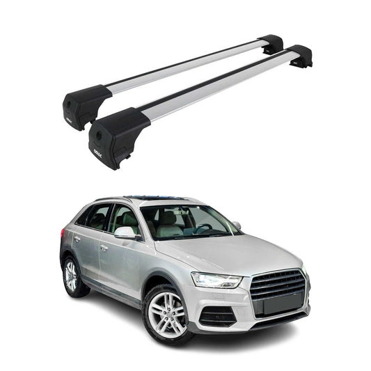 2013-2018 Audi Q3 Q3 Quattro Roof Rack Cross Bars Silver