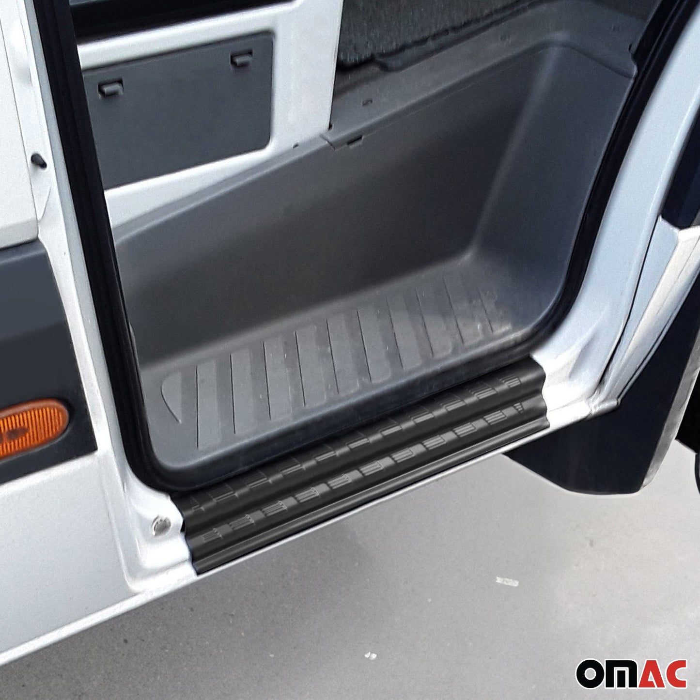 OMAC Door Sill Scuff Plate Scratch for Mercedes Sprinter W906 2010-2018 Black 2x 4724092PT