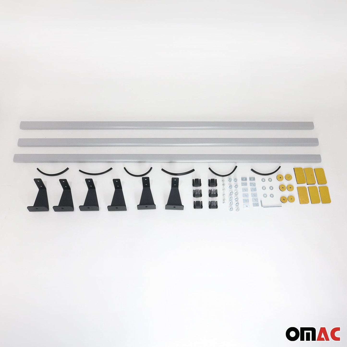 OMAC Trunk Bed Roof Racks Cross Bars for RAM ProMaster City 2015-2022 Metal Gray 3x 2524910-3