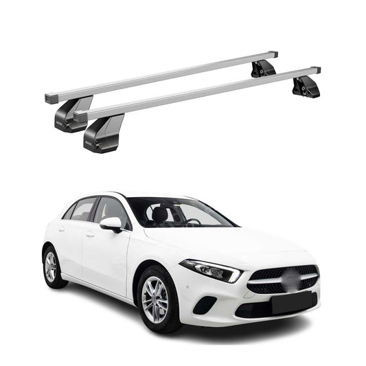 2019-2022 Mercedes A Class W177 Hatchback Roof Rack Cross Bars Silver
