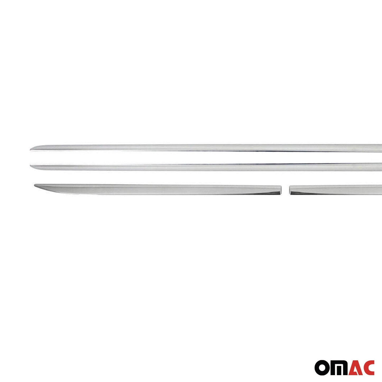 OMAC Side Door Molding Trim Skirt Garnish for Ford Escape 2013-2019 Steel Silver 4Pcs U014712