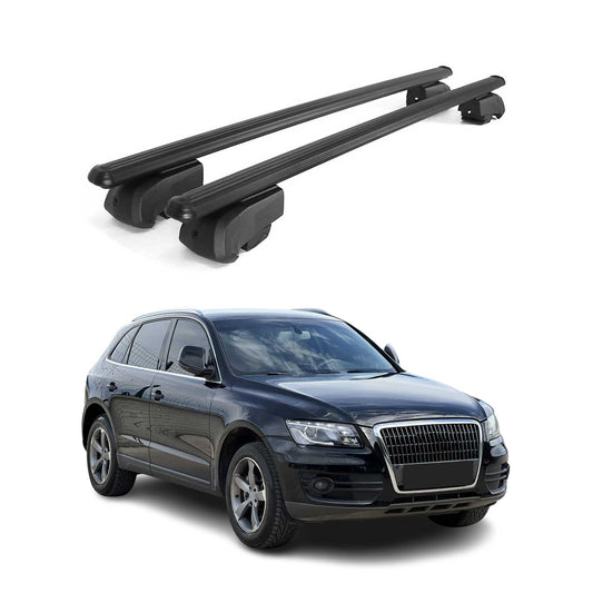 2009-2017 Audi Q5 8R Roof Rack Cross Bars Black Luggage Carrier 2 Pcs