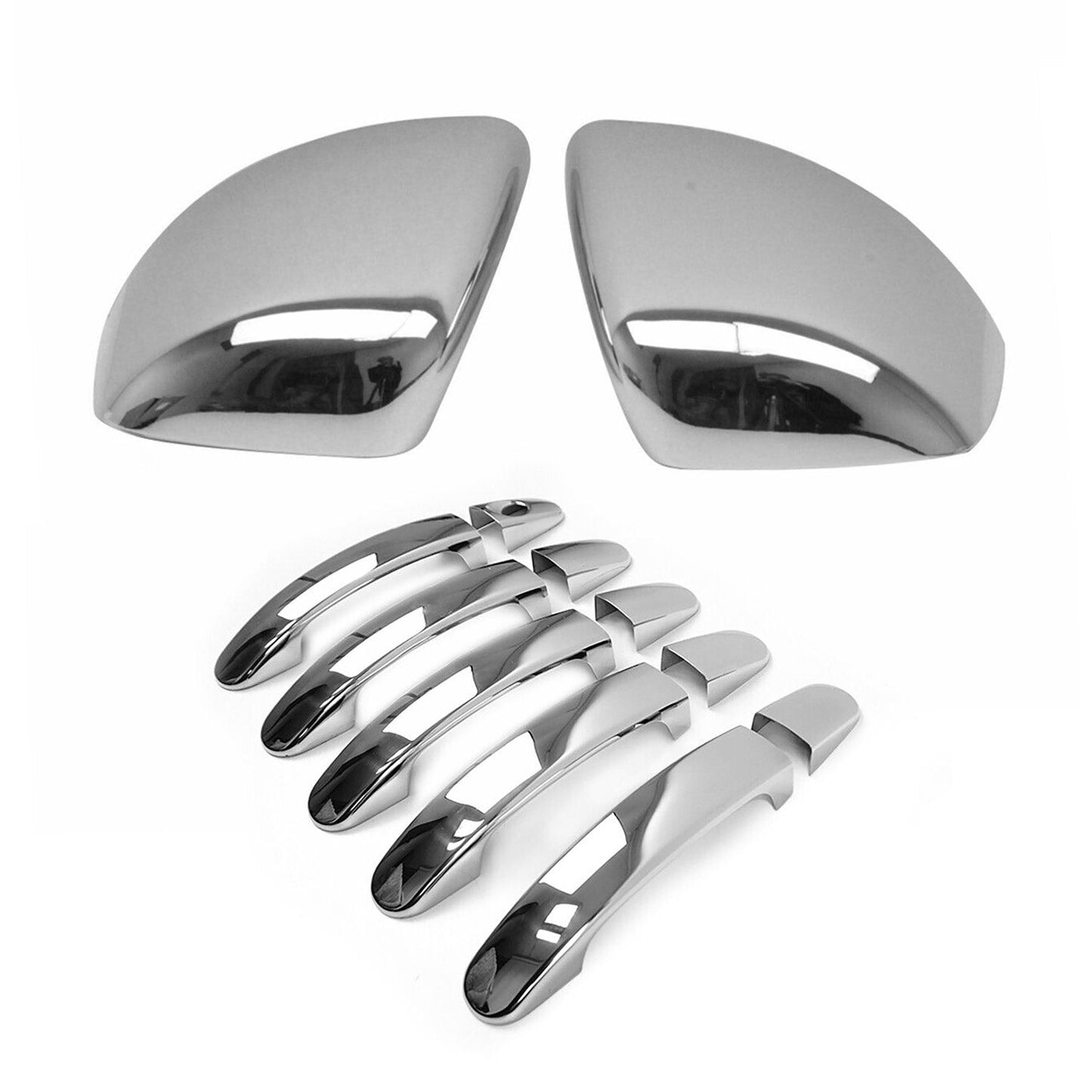 OMAC Mirror Cover Caps & Door Handle Chrome Set for Ford Transit Connect 2014-2019 G003343