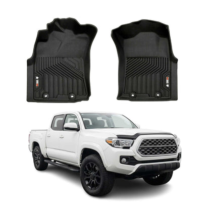 2005-2015 Toyota Tacoma Double Cab Premium Floor Mats Liners First Row Front
