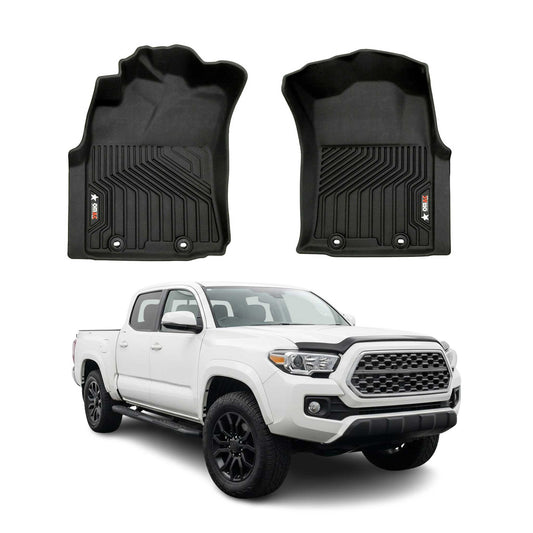 2005-2015 Toyota Tacoma Double Cab Premium Floor Mats Liners First Row Front