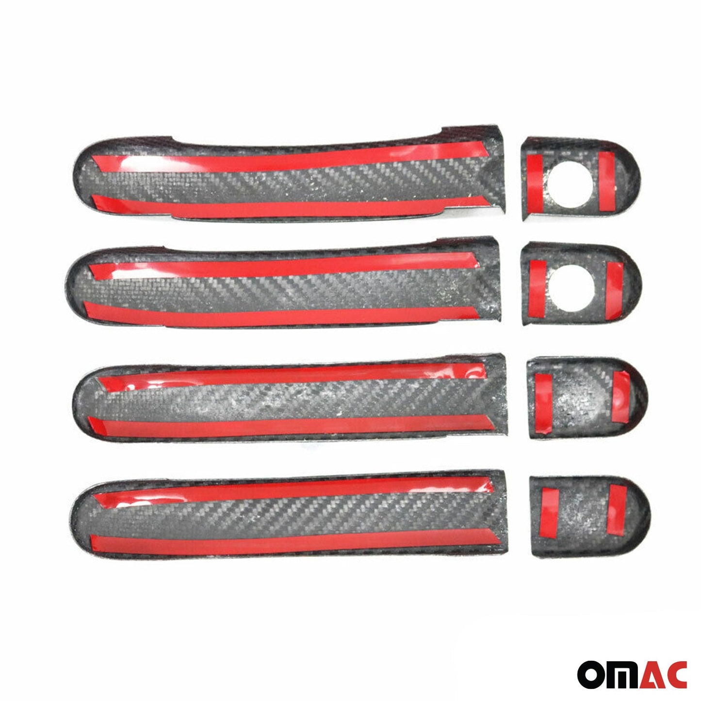 OMAC Door Handle Cover Protector for VW T5 Transporter 2003-15 Carbon Fiber 2Key Hole 7522048C