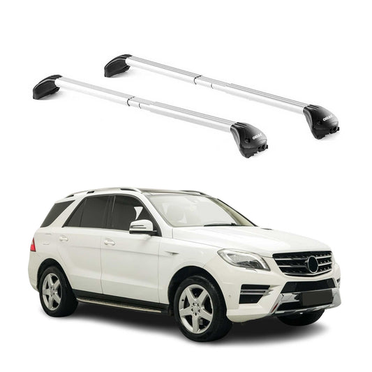 2012-2015 Mercedes ML Class W166 Roof Rack Cross Bars Silver