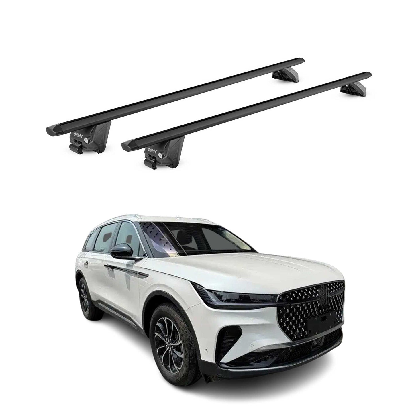 2024-2025 Lincoln Nautilus Roof Rack Cross Bars Luggage Carrier Alu Black 2x