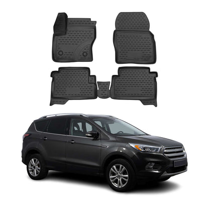 2013-2019 Ford Escape Floor Mats Liners Full Set All Weather Black