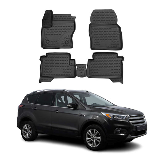 2013-2019 Ford Escape Floor Mats Liners Full Set All Weather Black