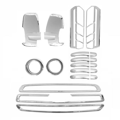 OMAC Mirror Cover Caps & Door Handle Chrome Set for Ford Transit 2015-2020 G003326