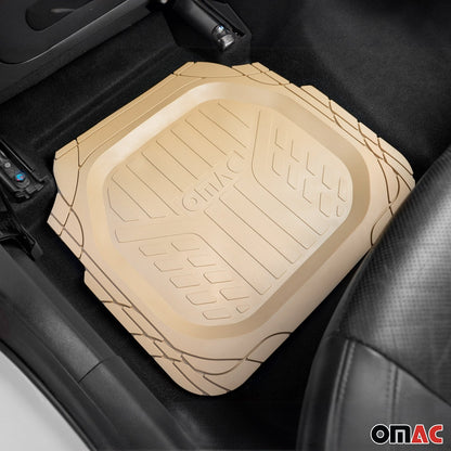 OMAC Floor Mats and Cargo Liners Semi Custom Universal for Cars SUV Beige
