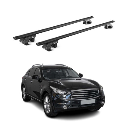 2014-2017 Infiniti QX70 Roof Rack Cross Bars Black