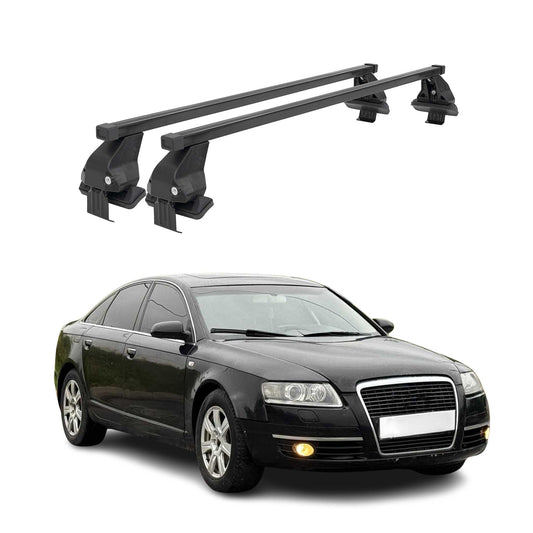 2005-2011 Audi A6 Sedan Roof Rack Cross Bars Black