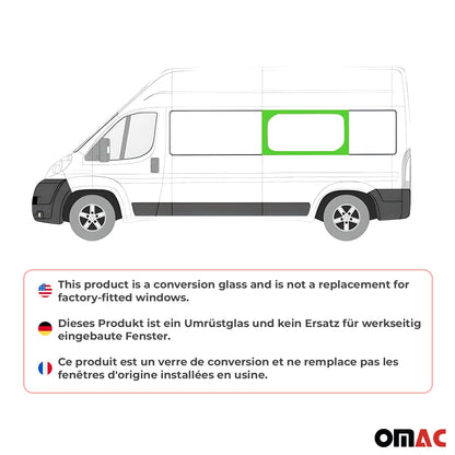 2014-2025 RAM ProMaster Window Glass Fit Kit Mid Left Side L3 L4 Black