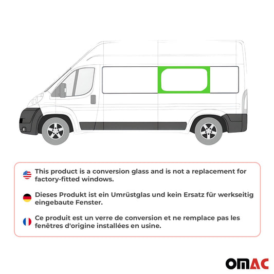 2014-2025 RAM ProMaster Window Glass Fit Kit Mid Left Side L3 L4 Black