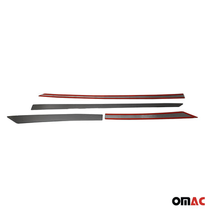 OMAC Dark Chrome Side Door Streamer Trim S.Steel 4 Pcs For Nissan Rogue Sport 2017-22 5023131B