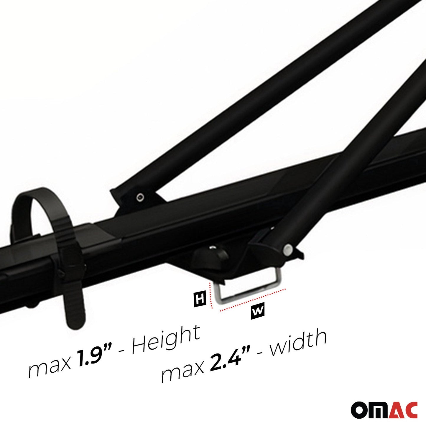 OMAC Bike Rack Carrier Roof Racks Set for Mercedes M Class W164 2005-2011 Alu Black U020647
